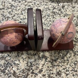 Vintage Globe Bookends